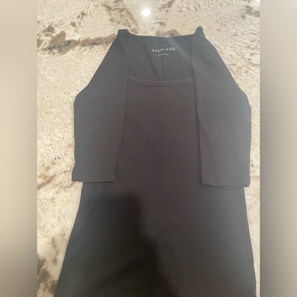 Everlane The Pima Microrib Scoopneck Tee Sz XXS - Picture 10 of 10